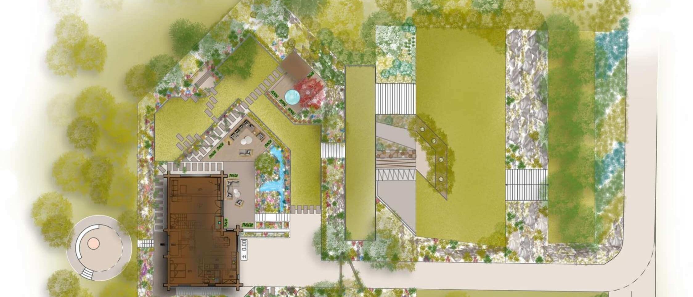 Visualization and 3D garden design - modern graphic exterior design by Dream Garden