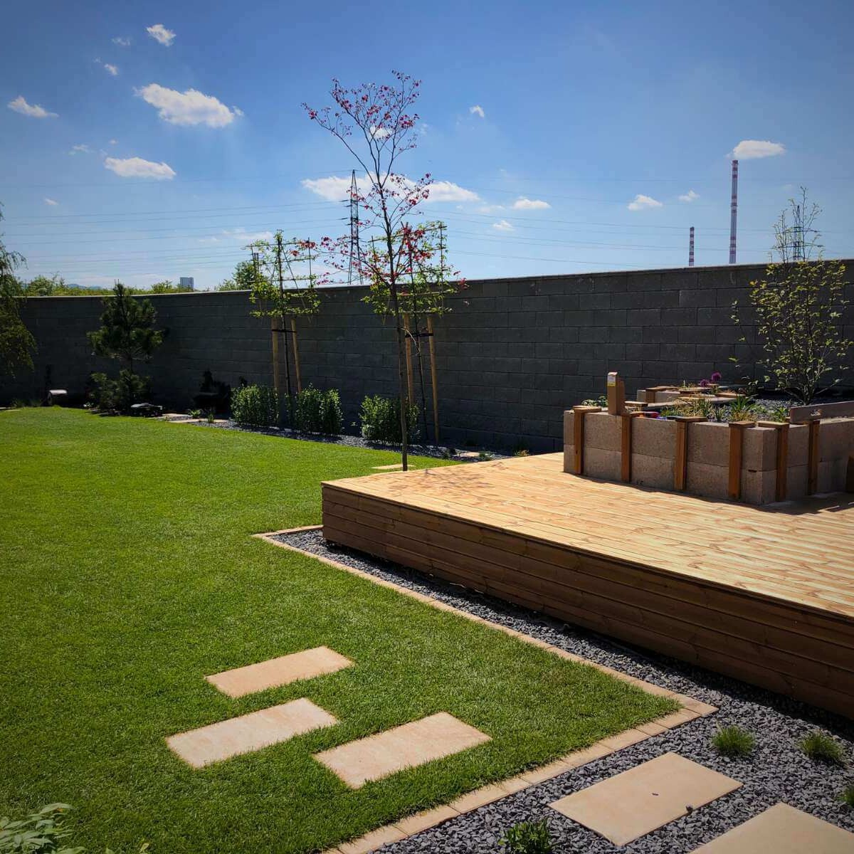 Creation of a garden with Hunter irrigation - Garden construction by Dream Garden - comprehensive garden work including landscaping