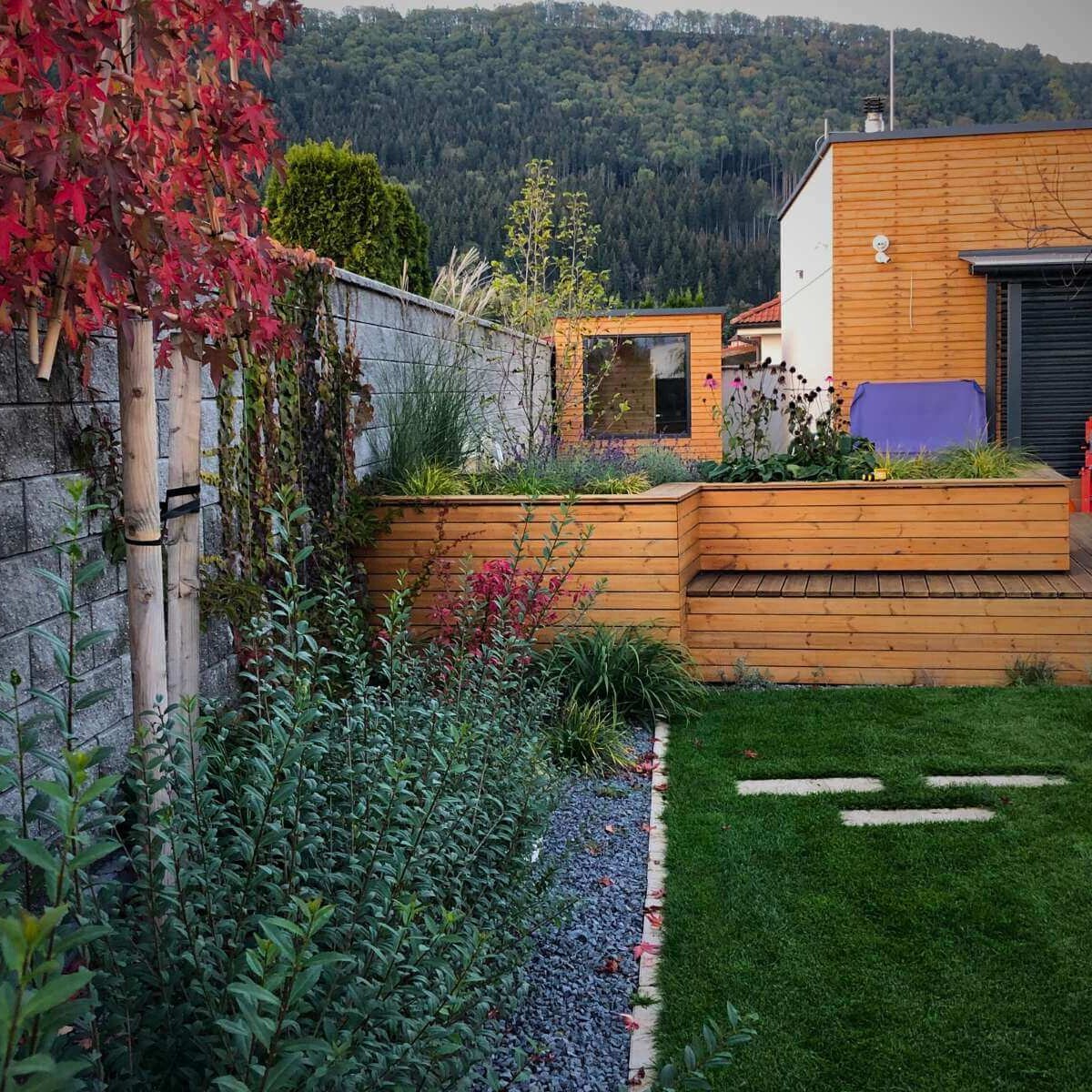 Realization of a modern outdoor terrace by Dream Garden - a designer space for relaxation