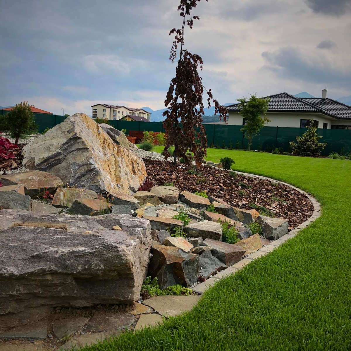 Hunter irrigation in the garden of dreams - Rockery in Varín by Dream Garden – a design rock element with planting of ornamental plants