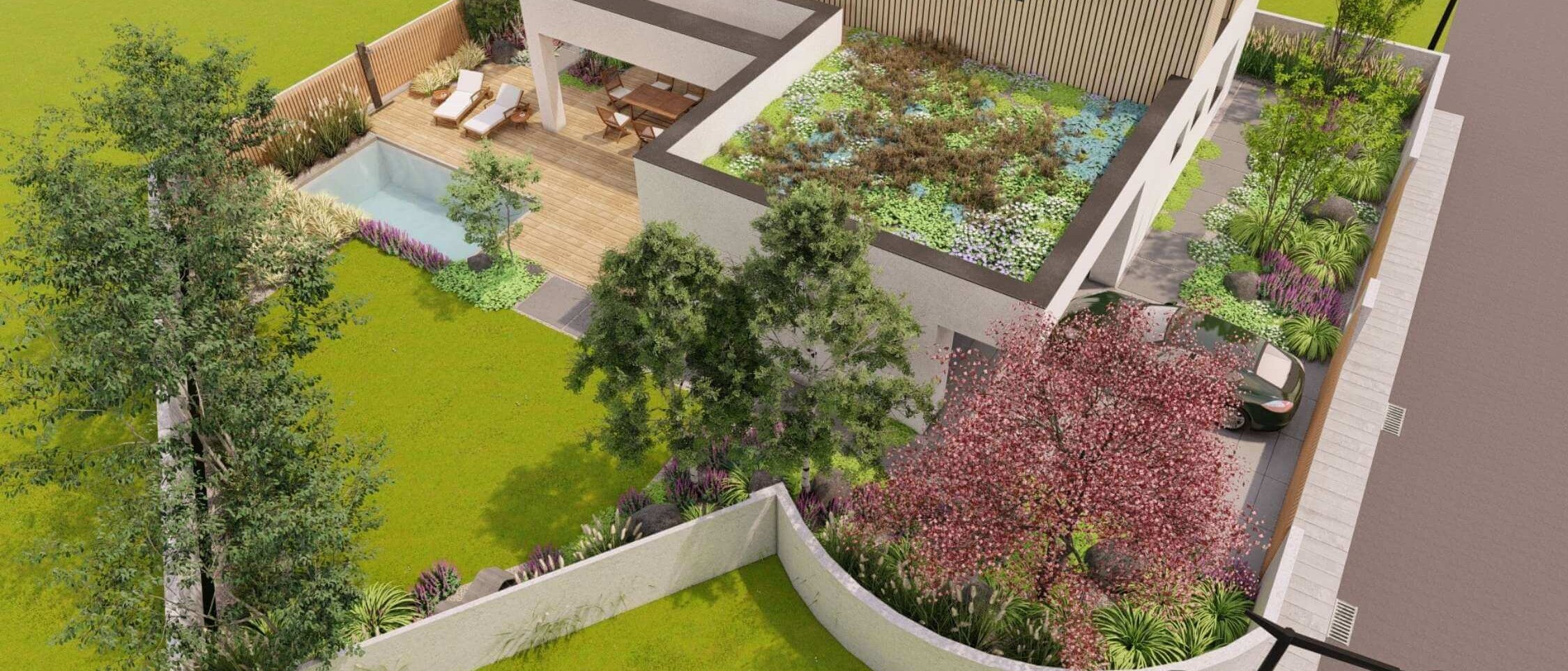 Garden design and project - functional division of areas in the garden by Dream Garden