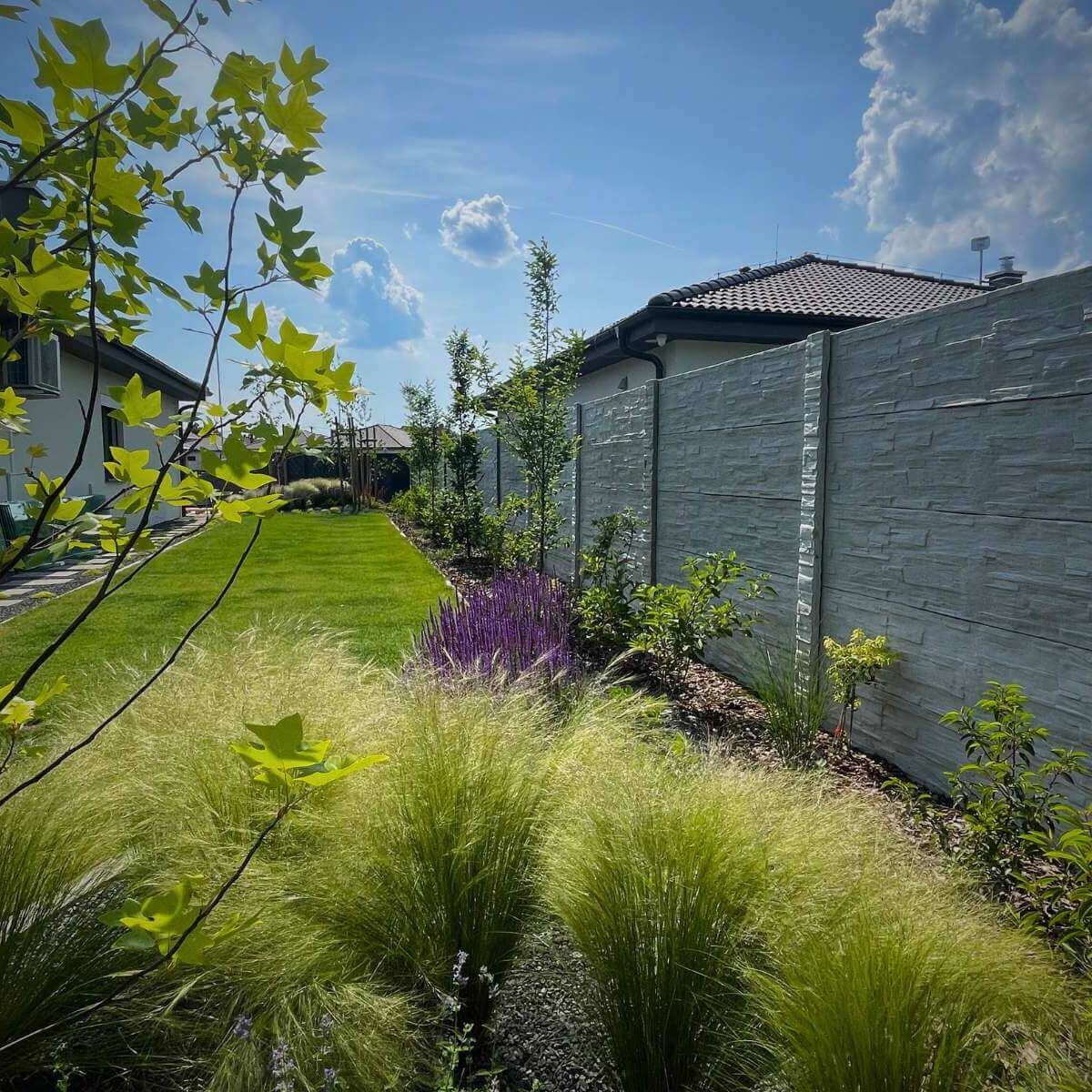 Modern garden from Dream Garden - landscaped terrain, planting, lawn, paved areas and design elements for a harmonious exterior