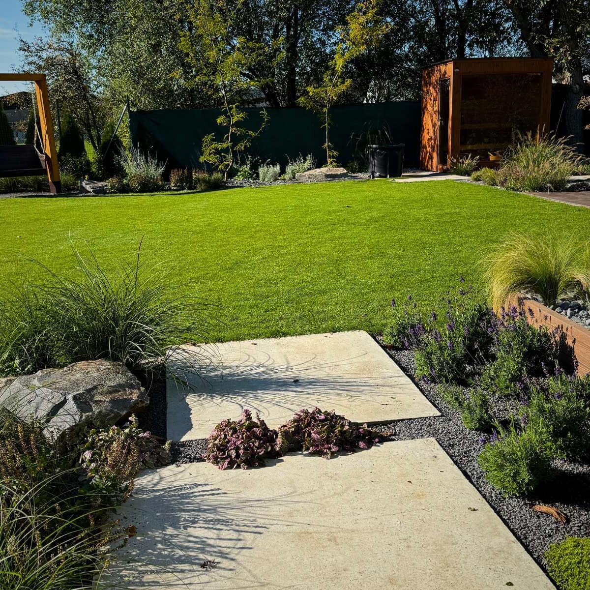 Realization of a modern garden path from Dream Garden