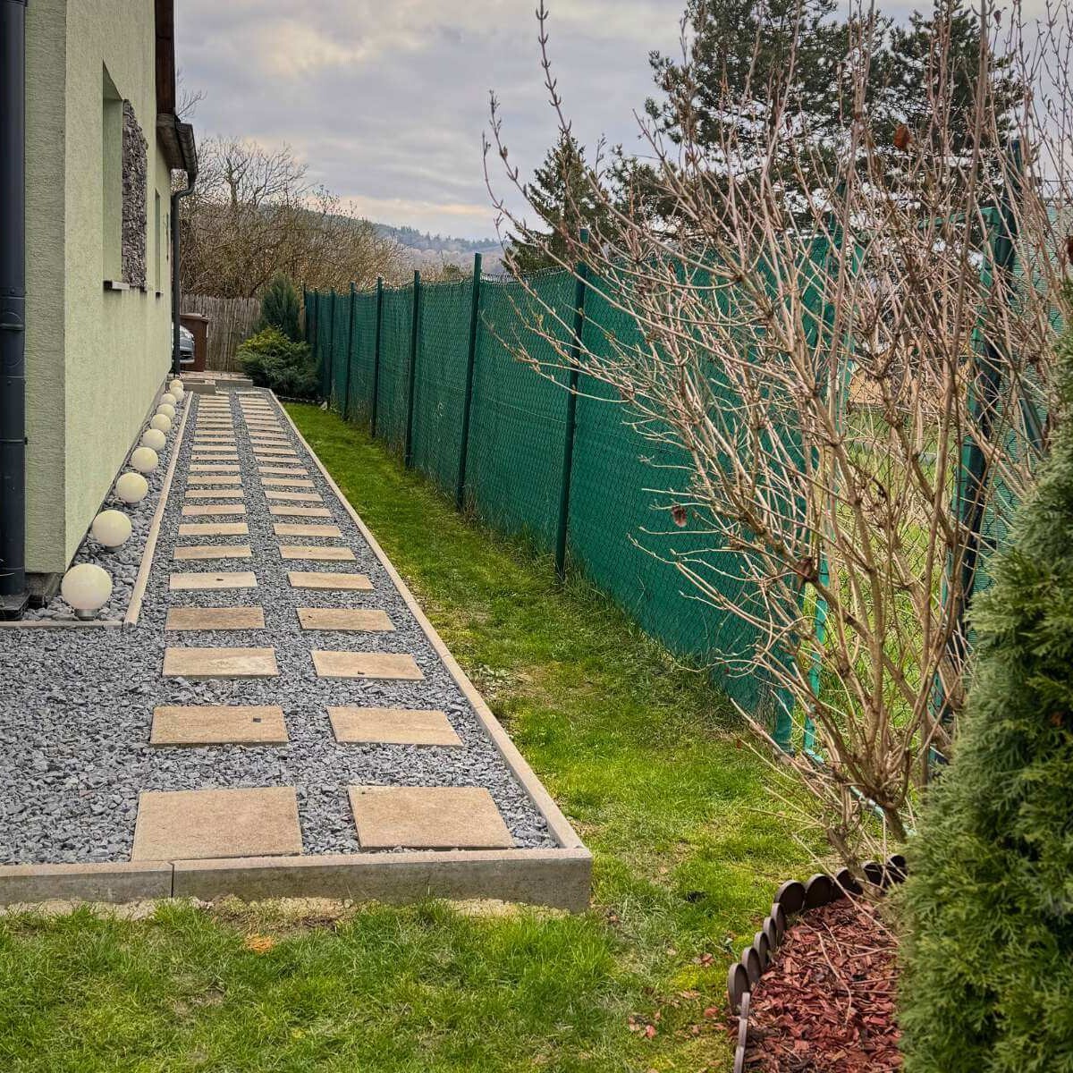 Condition of the garden before the implementation of the Dream Garden walkway – unimproved terrain and original area ready for the construction of a modern garden walkway
